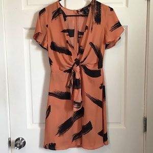 Forever 21 Mini Dress Orange Black Size Small